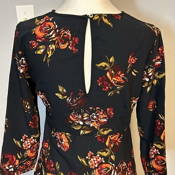 Abercrombie & Fitch Floral Ombre A Line Mini 3/4 Sleeve Dress Size S BIN D - Picture 2 of 7